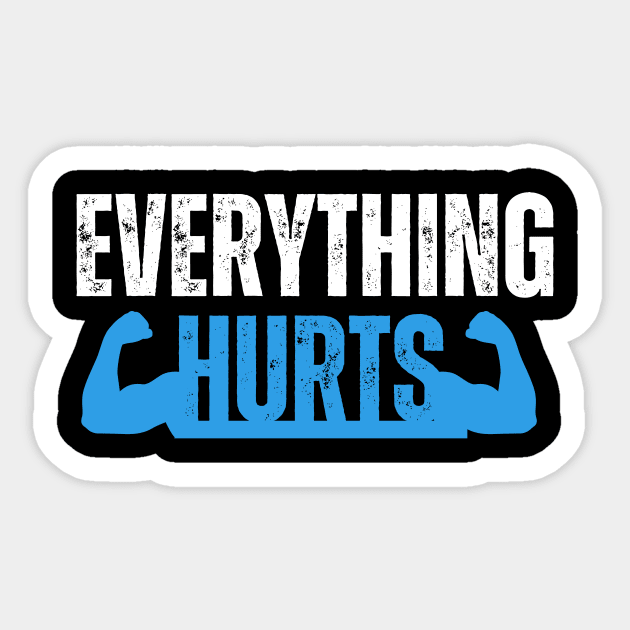 everything hurts gym workout Sticker by Shirt Tube